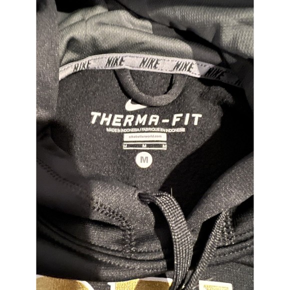NEW MEN’S NIKE THERMA-FIT HOODIE SWEATSHIRT BLACK WORLD CUP NWT - Picture 6 of 10